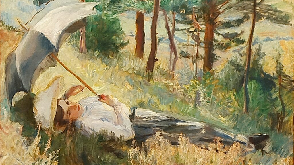 Museen in Mainz – Die wichtigsten Häuser, Ausstellungen und Tipps für deinen Besuch 1 Ausschnitt aus dem Gemälde Der Sommermorgen von Max Slevogt, ein Porträt seiner Frau Nina. Zu sehen im Landesmuseum Mainz in der Abteilung Moderne.